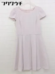 ◇ LAISSE PASSE レッセパッセ バックリボン フレアスリーブ 膝丈 ワンピース サイズ36 ホワイトピンク レディース  【中古】 【1107070003142】