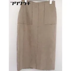 ◇ Simplicite シンプリシテェ バックジップ　スリット 膝丈 タイト スカート ブラウン レディース  【中古】 【1107060016176】のサムネイル