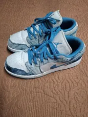 235 NIKE ジョーダン1 ロー デニム スニーカー 2195