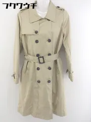 ■　◎ THE EMPORIUM ジエンポリアム ライナー付 長袖 トレンチコート サイズL ベージュ レディース  【中古】 【1107070004330】