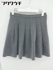 ◇ SHIPS シップス サイドジップ ミニ フレア スカート サイズ38 ダークグレー系 レディース  【1107080000360】