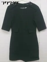 ◇ ZARA WOMAN ザラ ウーマン 五分袖 ミニ ワンピース サイズEUR S USA S MEX 26 ブラック レディース  【1107080006577】