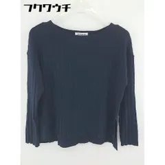 ◇ NATURAL BEAUTY BASIC ナチュラルビューティーベーシック 長袖 リブ ニット セーター サイズS ネイビー レディース  【中古】 【1107090006567】