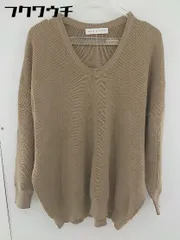◇ SENSE OF PLACE by URBAN RESEARCH 長袖 リブ ニット セーター サイズF ベージュ レディース  【1107120017846】