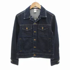 アメリカンアパレル American Apparel デニムジャケット ジージャン USA製 オープンカラー XS インディゴブルー /JS