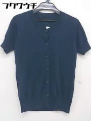 ◇ ◎ ADAM ET ROPE base 半袖 カーディガン サイズ38 ネイビー レディース  【中古】 【1107130000982】
