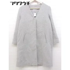 ■ GLOBAL WORK グローバルワーク 長袖 ノーカラー コート サイズ S グレー レディース  【中古】 【1107130011193】