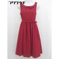 ◇ ◎ an another angelus. アンアナザーアンジェラス ノースリーブ 膝下丈 ワンピース サイズF レッド レディース  【1107130009640】