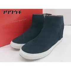 ◇ neue marche サイドジップ フリンジ ショート ブーツ スニーカー シューズ サイズ M ネイビー レディース  【中古】 【1107130013715】のサムネイル
