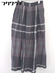 ◇ Libra リブラ チェック ロング フレア スカート ダークグレー系 レディース  【中古】 【1107150004762】