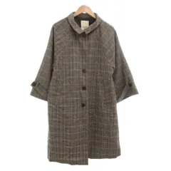 スタディオクリップ Studio Clip ステンカラーコート F 中綿 ワイドスリーブ 千鳥格子柄 チェック グレー /AE