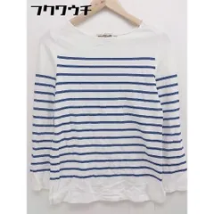 ◇ BEAUTY&YOUTH UNITED ARROWS ボーダー 長袖 Tシャツ カットソー サイズ38 ホワイト ブルー系 レディース  【中古】 【1107150012866】