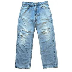 LEVI'S 550 RELAXED FIT バングラデシュ製 バギー ルーズ テーパードデニム ライトブルー サイズW32 メンズL リーバイス