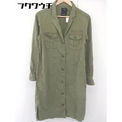 ◇ AZUL BY MOUSSY アズール バイマウジー 長袖 膝下丈 シャツ ワンピース サイズM カーキ レディース  【中古】 【1107160011019】