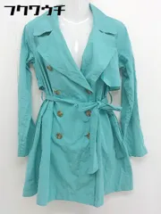 ◇　◎ LE SOUK ルスーク 長袖 トレンチコート サイズ38 エメラルドグリーン レディース  【中古】 【1107200015939】