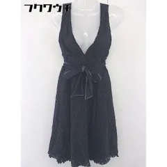 ◇ L'EST ROSE レストローズ ノースリーブ 膝丈 ワンピース サイズ2 ブラック系 レディース  【中古】 【1107220001417】