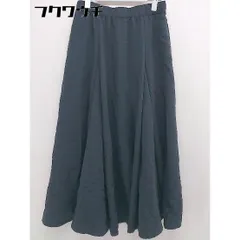 ◇ studio CLIP スタディオクリップ ロング フレア スカート サイズL ダークグレー レディース  【中古】 【1107210001823】