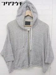 ◇ URBAN RESEARCH ROSSO アーバンリサーチ ロッソ 五分袖 ジップアップ パーカー ライトグレー レディース  【中古】 【1107210001663】のサムネイル