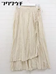 ◇ ◎ ●未使用● one after another NICE CLAUP タグ ロング プリーツ ラップ スカート サイズ F ベージュ レディース  【中古】 【1107230002152】