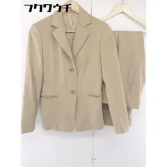 ◇ ◎ STRAWBERRY FIELDS ストロベリーフィールズ シングル2B パンツ スーツ 上下 ブラウン レディース  【中古】 【1107290006527】