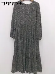 ◇ ◎ AS KNOW AS PINKY アズノゥアズピンキー 花柄 長袖 ロング ティアード ワンピース サイズレディース ブラック レディース  【中古】 【1107290003816】