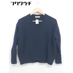 ◇ STATE OF MIND ステートオブマインド Vネック 長袖 ニット セーター サイズS ネイビー レディース  【中古】 【1107290001881】