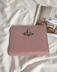 Vivienne Westwood ヴィヴィアン・ウエストウッド レディース二つ折り財布 ブラック ピンク 2COLOR ロゴ