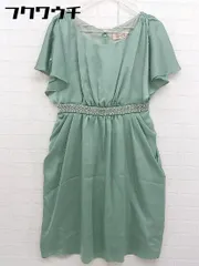 ◇ AIMER エメ パール バックジップ フレンチスリーブ ミニ ワンピース サイズ9 グリーン レディース  【中古】 【1108020002543】のサムネイル