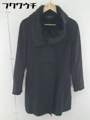 ■ COMME CA ISM コムサイズム スエード調 裏ボア 長袖 コート サイズM ブラック レディース  【中古】 【1107300005311】