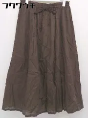◇ URBAN RESEARCH アーバンリサーチ リバーシブル 膝下丈 フレア スカート サイズF ブラウン ライトグリーン レディース  【中古】 【1108040007245】