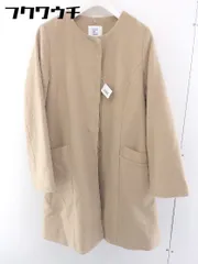 ■ OLIVE des OLIVE オリーブ デ オリーブ ノーカラー 長袖 コート サイズF ベージュ系 レディース  【中古】 【1108090006113】