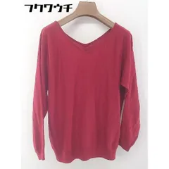 ◇ Spick & Span スピック アンド スパン Vネック　ウール　ニット 長袖 セーター レッド レディース  【中古】 【1108060008468】