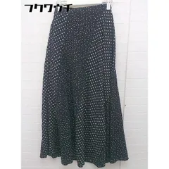 ◇ N. Natural Beauty Basic ウエストゴム　ドット 水玉　 ロング フレア スカート サイズM ブラック　ホワイト レディース  【中古】 【1108060007850】