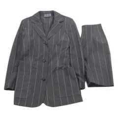 GIANFRANCO FERRE ジャンフランコ・フェレ セットアップ ジャケット スカート セットアップ ストライプ ブラウン系 I:40/42【中古】のサムネイル