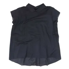 スタンプアンドダイアリー STAMP AND DIARY SDH72SS11 コットン タック 半袖 ブラウス ブラック系 サイズ表記無【中古】