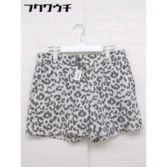 ◇ UNITED ARROWS 豹柄 レオパード ショート ハーフ パンツ サイズ40 ホワイト系 ブラック系 レディース  【1108230004399】
