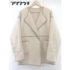 ■ Kastane カスタネ 裏ボア　リバーシブル 長袖 ノーカラー　コート サイズF ベージュ レディース  【中古】 【1108210000984】