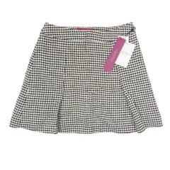 サードマガジン THIRD MAGAZINE MIKOMORI ネップ ツイード チェックミニ スカート ブラック系 S【美品】【中古】