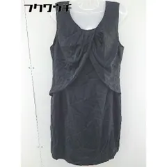 ◇ Donna Karan new york サテン調 ノースリーブ 膝丈 ワンピース サイズ 14 ブラック レディース 【1108260000828】