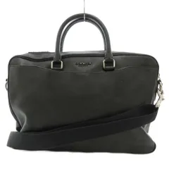 コーチ COACH F68030 ビジネスバッグ ブリーフケース ショルダー 2WAY 斜め掛け ロゴ レザー 黒 ブラック /GV