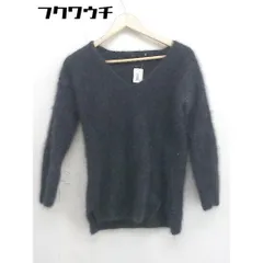 ◇ TITE IN THE STORE ティテインザストア Vネック ウール ニット 長袖 セーター サイズ38 ブラック グレー レディース 【1108260005892】