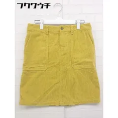 ◇ green label relaxing UNITED ARROWS コーデュロイ ミニ タイト スカート サイズ38 イエロー レディース  【中古】 【1108270009828】