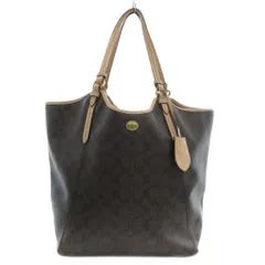 コーチ COACH トートバッグ シグネチャー 総柄 レザー 茶 ブラウン F26185 /AE