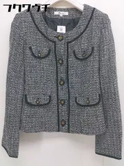 ◇ &byP&D アンドバイピーアンドディー 長袖 ノーカラー ジャケット サイズ38 ブラック ホワイト系 レディース 【中古】 【1108300004977】