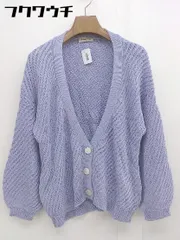 ◇ SM2 サマンサ モスモス 長袖 ニット カーディガン サイズF パープル レディース  【1108310005452】
