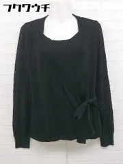 ◇ M premier BLACK ニット ウエストリボン カーディガン キャミソール アンサンブル サイズ 36 ブラック レディース  【中古】 【1108310002932】