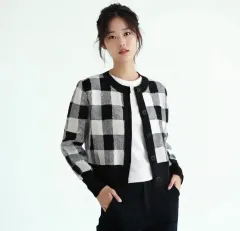 ザイェル CHECK カーディガン