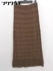 ◇ Ray BEAMS レイビームス ウエストゴム ロング ニット スカート ブラウン レディース  【1108310008026】