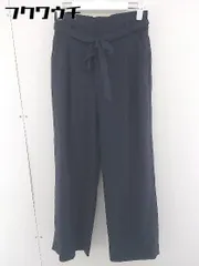 ◇ ◎ green label relaxing UNITED ARROWS ハイウエスト ワイド パンツ サイズ 34 ネイビー レディース  【中古】 【1109020009174】