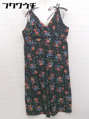 ◇ E hyphen world gallery 総柄 オールインワン コンビネゾン サイズF ブラック系 レディース  【中古】 【1109040000335】